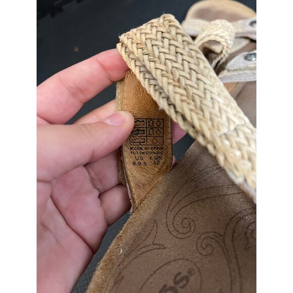 Taos Fabulous Lightweight Slide Cork Wedge Comfortable Carmel Sandals 9-9.5 - Picture 7 of 7